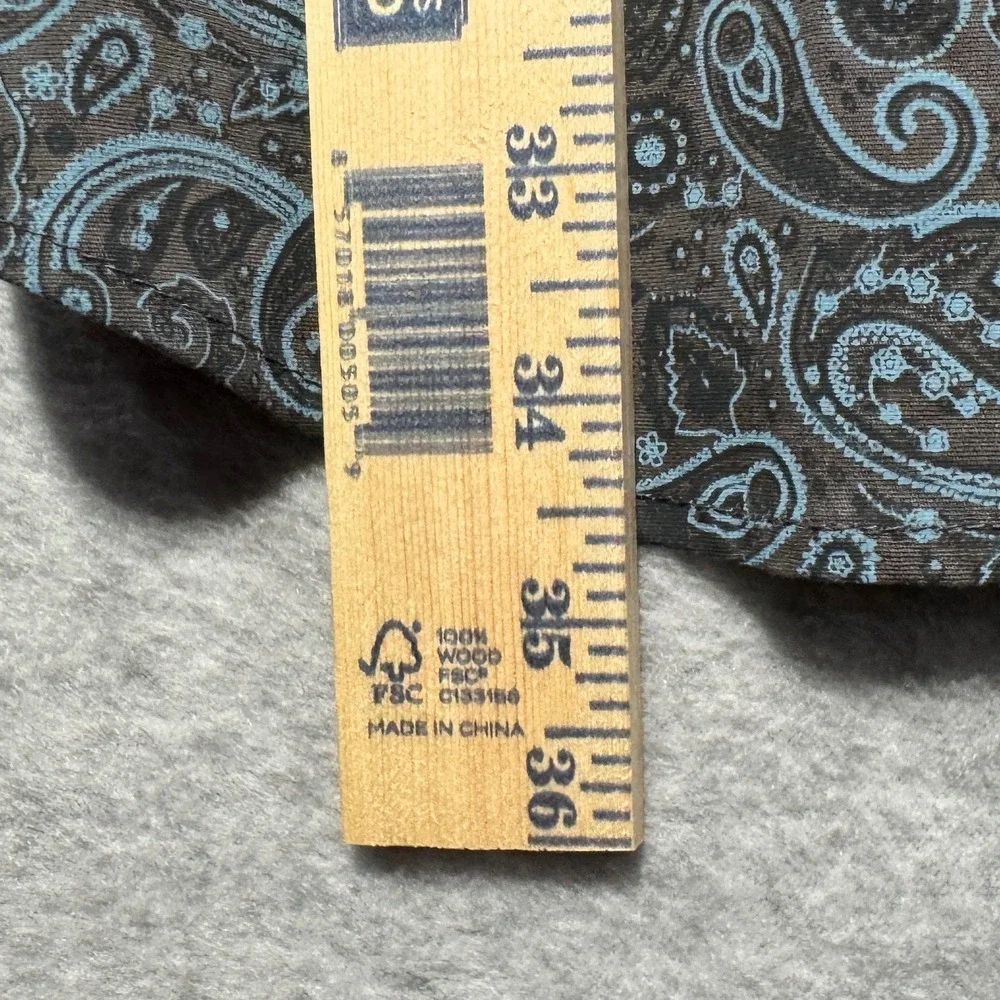 Rafter C Cowboy Collection Mens 2XLT Paisley Western Snap Shirt ProFlex 45 Brown - Picture 5 of 6